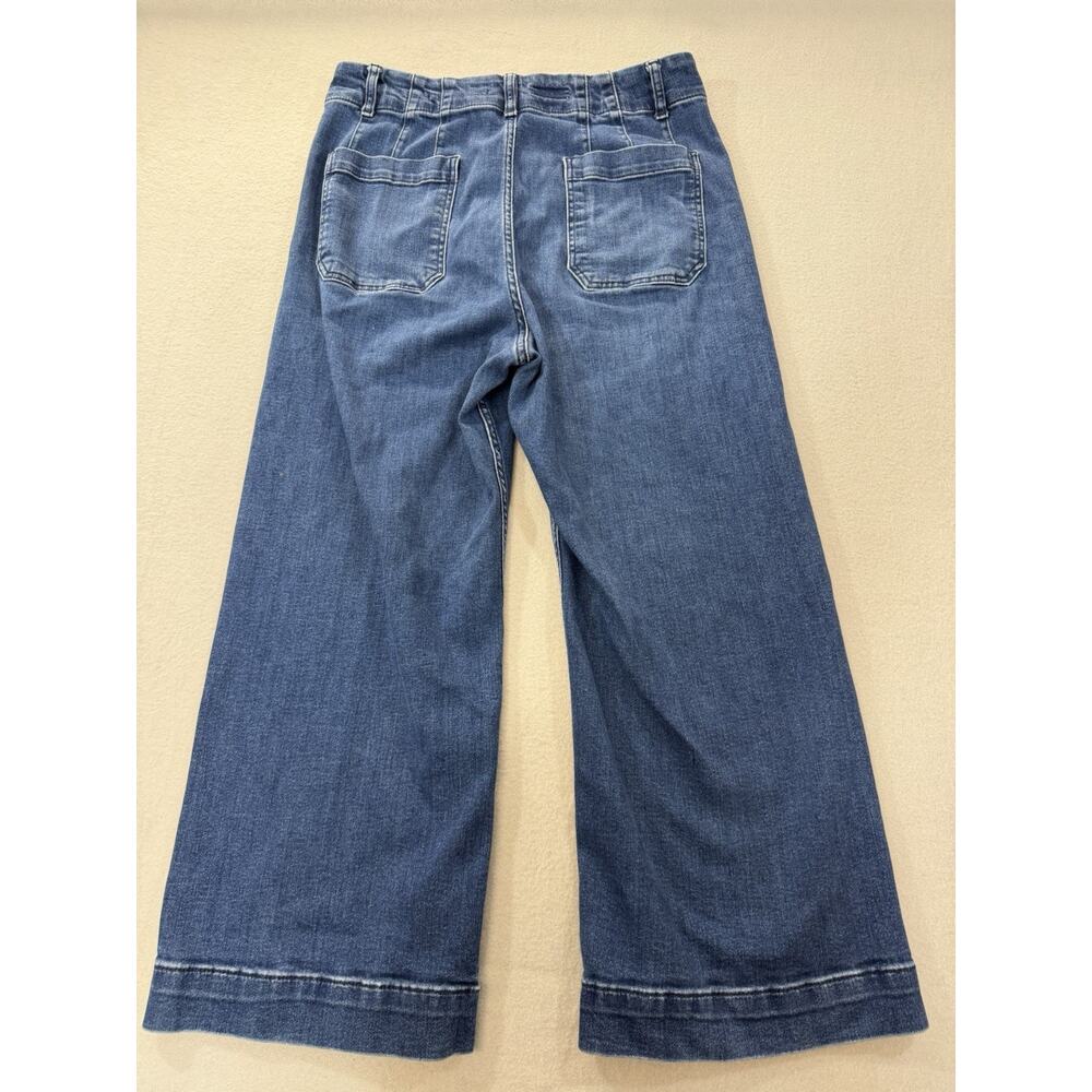 Pilcro The Skipper Jeans Womens 32 Anthropologie High Rise Wide Leg Patch Pocket - Picture 12 of 13